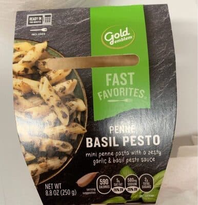 Basil Pesto Mini Penne Pasta With A Zesty Garlic & Basil Pesto Sauce