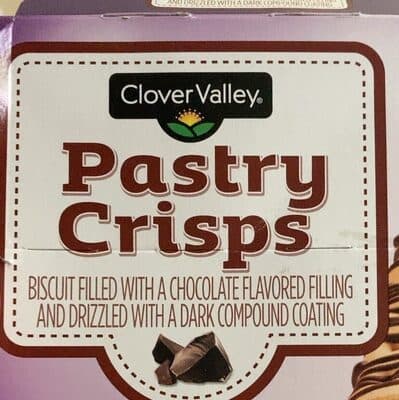 Biscuit Filled with a Chocolate Flavored Filling and Drizzled with a Dark Compound Coating Pastry Crisps