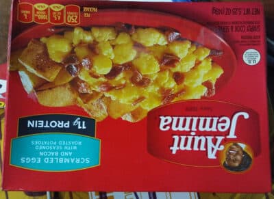 Aunt Jemima, Scrambled Eggs and Bacon