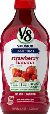 Strawberry Banana Blend of 7 Vegetable and Fruit Juices and Puree from Concentrate