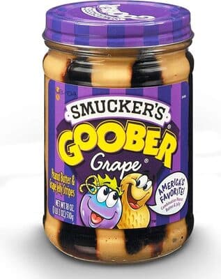 Peanut Butter & Grape Jelly Stripes Goober