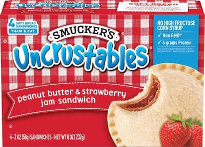 Peanut Butter & Strawberry Jam Sandwich