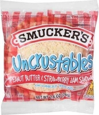 Peanut Butter & Strawberry Jam Sandwich