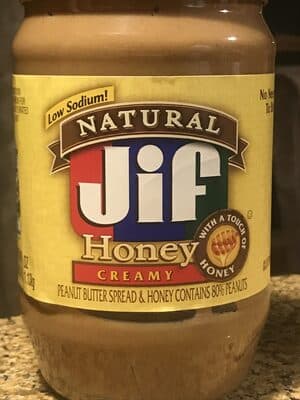 Honey Creamy Natural Peanut Butter Spread