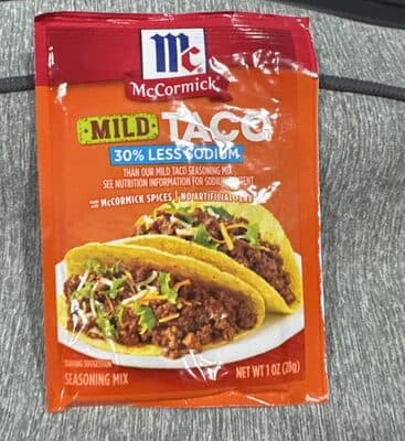 Mild 30% Less Sodium Taco Seasoning Mix