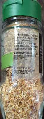 McCormick Gourmet California Lemon Peel