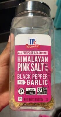 Himalayan Pink Salt with Black Pepper and Garlic All Purpose Seasoning