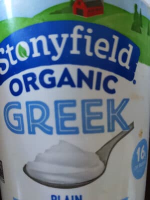 Stonyfield Organic Nonfat Plain Greek Yogurt