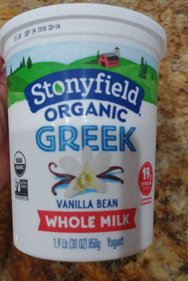 Organic Greek Whole Milk, Vanilla Bean