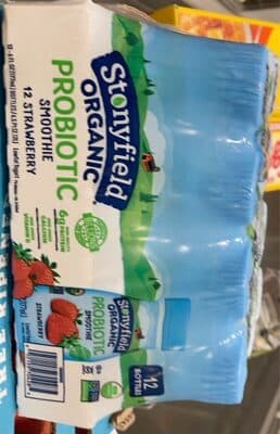 Organic Strawberry Lowfat Yogurt Probiotic Smoothie