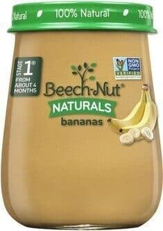 Beech nut pureed baby food