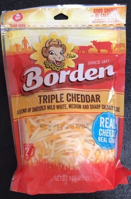 Triple Cheddar A Blend Of Mild White, Medium And Sharp Cheddar Shredded Cheese