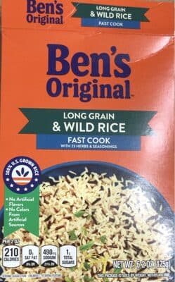 Ben's Original Fast Cook Long Grain & Wild Rice 6.2 Oz Box