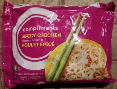 Spicy chicken flavour instant noodles