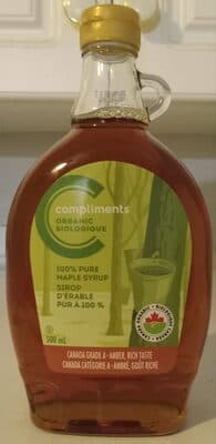 100% Pure Organic Maple Syrup