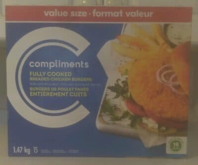 Fully Cooked Breaded Chicken Burgers