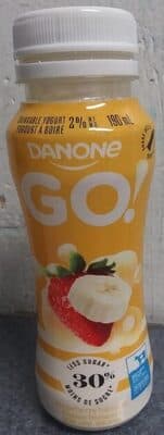 Yogourt à boire fraise banane