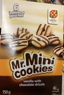 Mr. Mini Cookies Vanilla with Chocolate Drizzle
