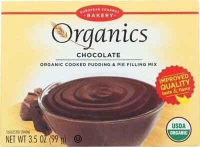 European Gourmet Bakery, Organics, Organic Pudding & Pie Filling Mix, Chocolate