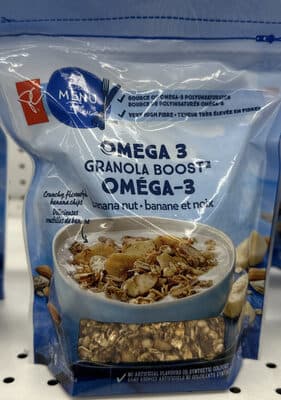 Granola boost with omega banana nut granola cereal