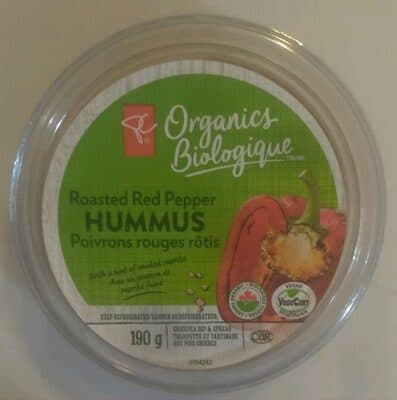 Organic Roasted Red Pepper Hummus