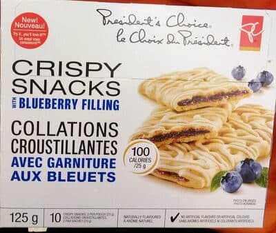 Crispy Snacks with Blueberry Filling