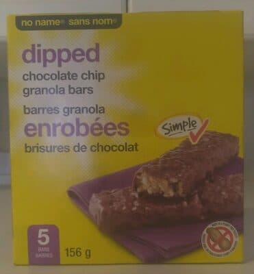 Dipped Chocolate Chip Granola Bars