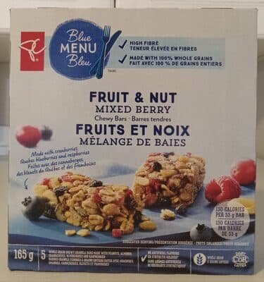 Mixed Berry Fruit & Nut Chewy Bars