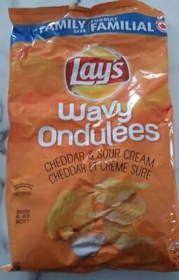 Chips ondules cheddar et crme sure
