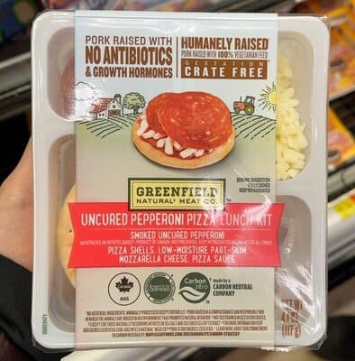 Uncured Smoked Pepperoni Pizza Shells, Low-Moisture Part-Skim Mozzarella Cheese, Pizza Sauce Lunch Kit