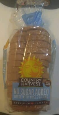 No Sugar Added White Bread with Whole Grains