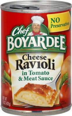 Cheese Ravioli in Tomato Sauce