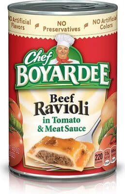 Beef Ravioli In Pasta Sauce