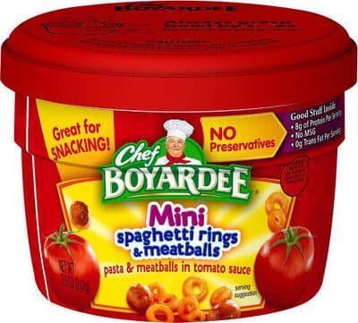 Chef Boyardee Microwaveable Spaghetti Rings and Meatballs Mini Bites