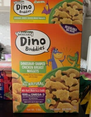 Dinosaur-Shaped Chicken Breast Patty Fritters With Rib Meat Nuggets