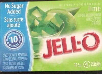 No Sugar Added Lime Jelly Powder