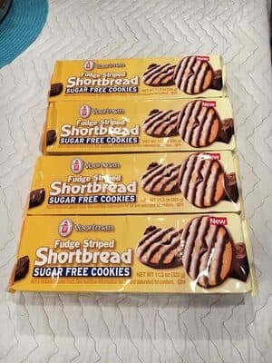 Fudge Striped Shortbread Cookies