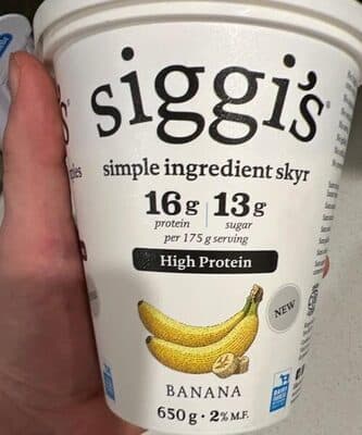 High Protein Banana Skyr Yogurt