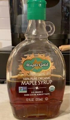 100% Pure organic maple syrup