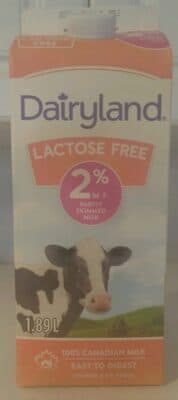 2% Lactose Free Partly Skimmed Milk