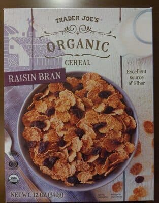 Organic cereal raisin bran