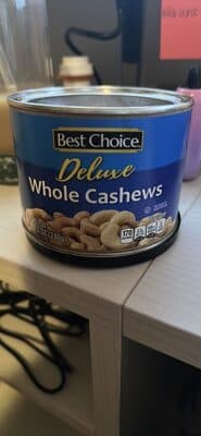 Whole Cashews, Roasted, Salted