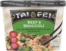Beef & Broccoli Beef and Vegetables in Asian Style Sauce with Fried Rice