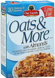 Oats & More, Almonds Toasted Multi-Grain Cereal with Honey Oat Clusters