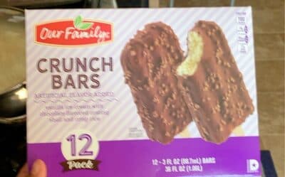 Crunch Vanilla Ice Cream With Chocolate Flavored Coating Shell And Crisp Rice Bars