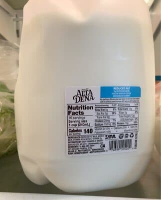 Reduced Fat Milk