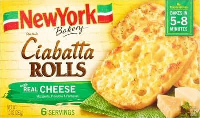 Cheese Mozzarella, Provolone & Parmesan Olde World Ciabatta Rolls