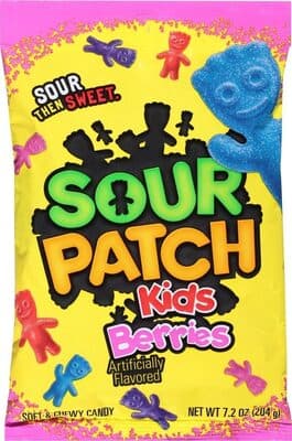 Sour Patch Kids Soft Candy Berries Fat Free