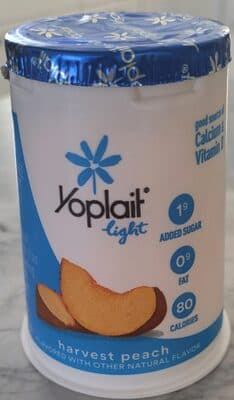 Yoplait Light Harvest Peach Fat Free Yogurt