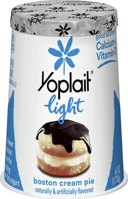 Yoplait Light Boston Cream Pie Fat Free Yogurt